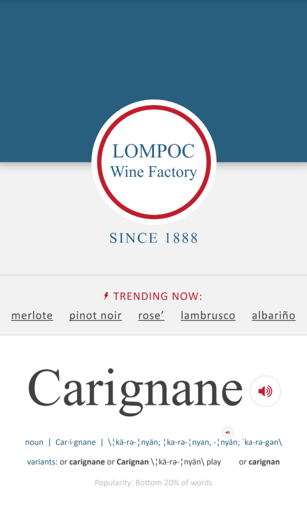 Carignane label